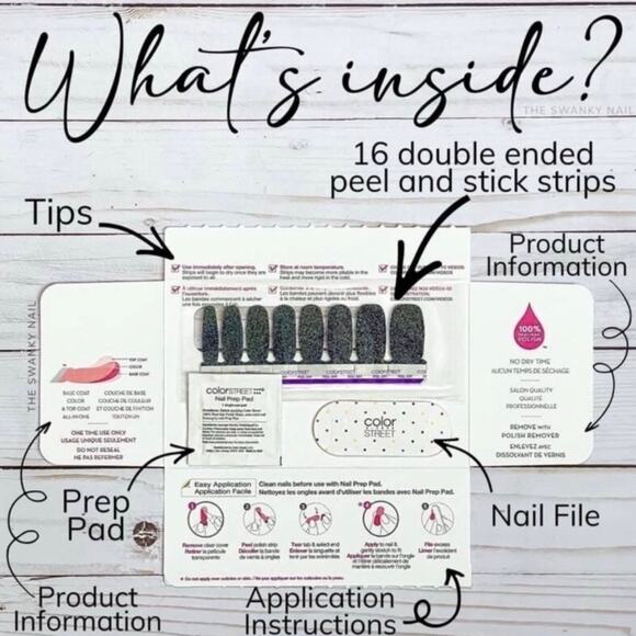 New Color Street “Space Case” Metalic Galactic Blue Shimmer Nail Strips - Picture 5 of 7